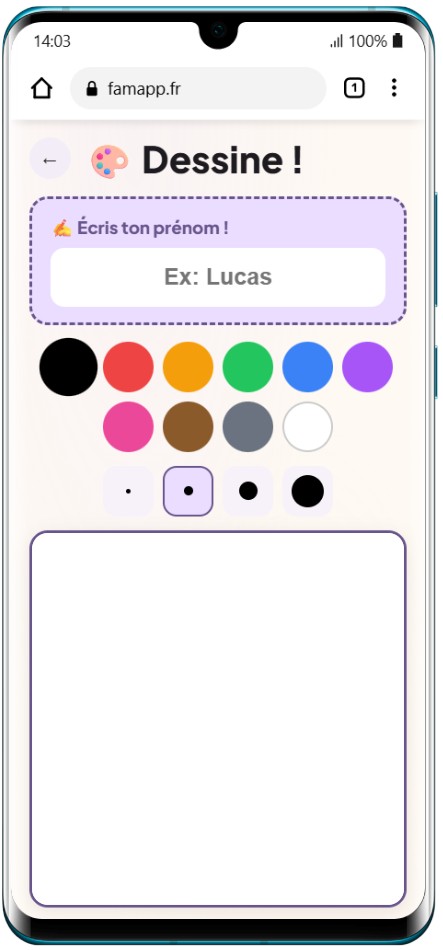 🎨 Dessine ! — signé par les enfants