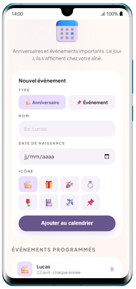 📅 Anniversaires & événements